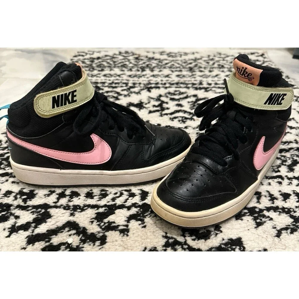 Nike Court Borough Mid 2 'Black Pink Blue Fury' 5Y